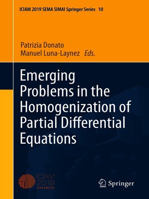 cover image of Emerging Problems in the Homogenization of Partial Differential Equations